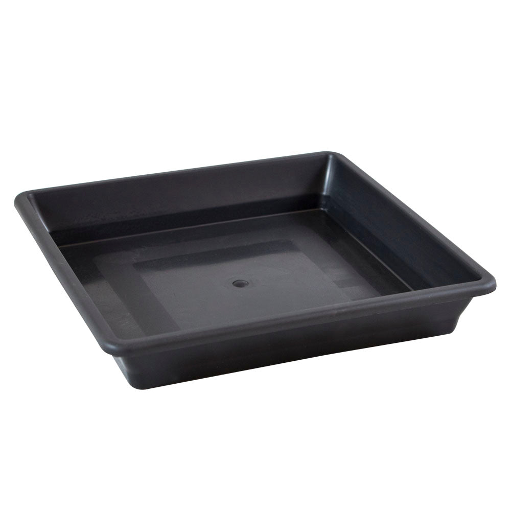 Plato cuadrado 18x18 negro