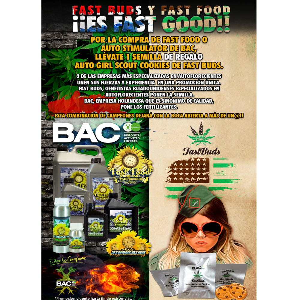 Promo BAC Fast Food Mineral 750ml + 1 semilla Girl Scout Cookies