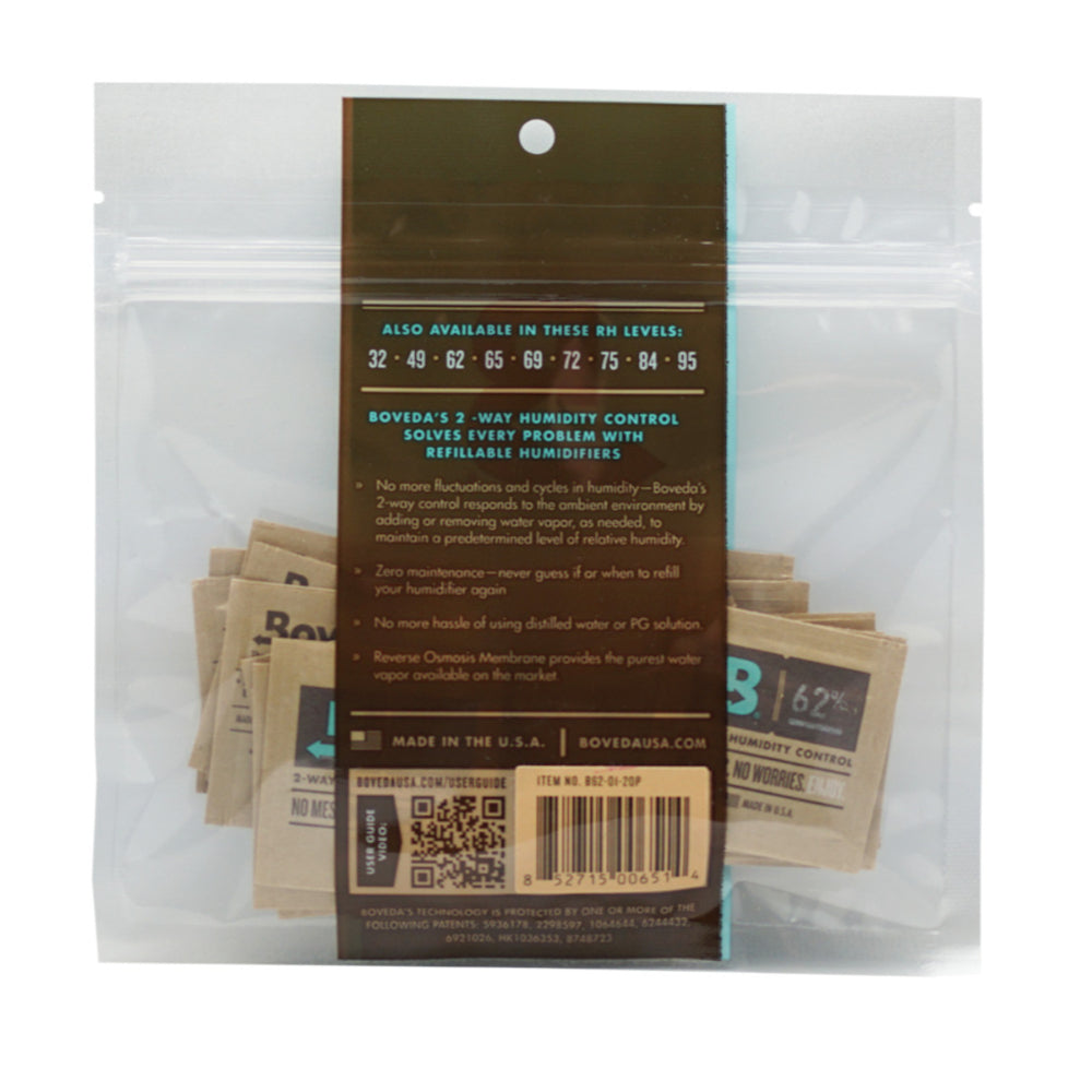 Boveda 62% 1g Square 20 uds